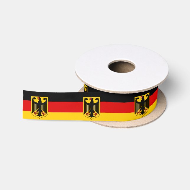 German Flag & Eagle Germany travel, holiday/sports Satin Ribbon (Spool)