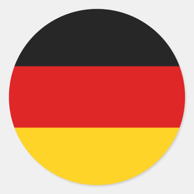 German Flag, Flag of Germany Classic Round Sticker (Front)