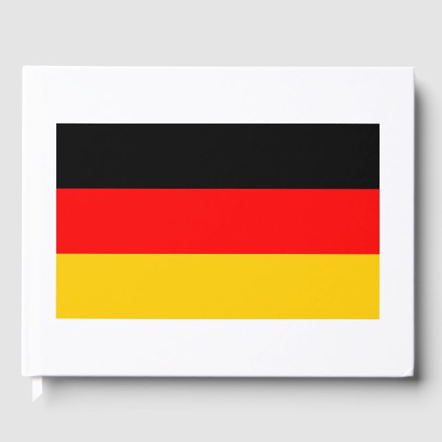 German Flag Germany Theme Wedding Guest Book (Front)