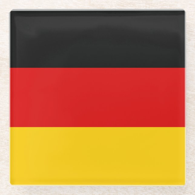 German Flag Glass Coaster (Front)