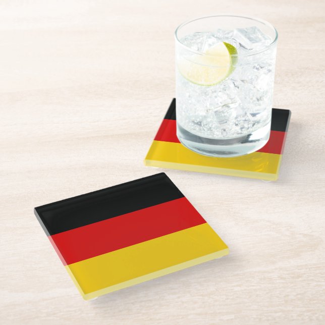 German flag glass coaster (Angled)