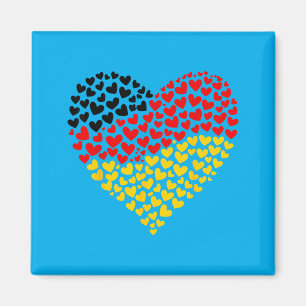 German Flag Heart Of Pion For Germany Women Kids Magnet