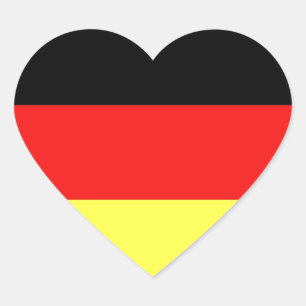 German Flag Heart Sticker