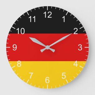 German Flag Large Clock
