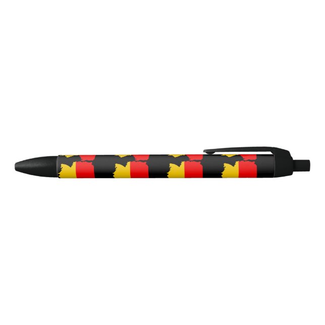 German Flag Map Black Ink Pen (Top)