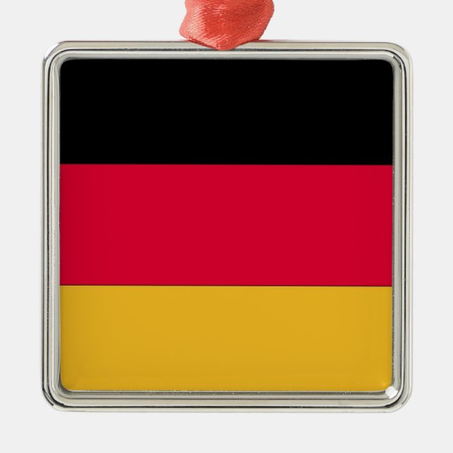 German Flag Metal Ornament (Front)