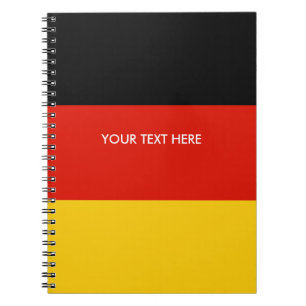 German flag of Germany custom spiral notebook