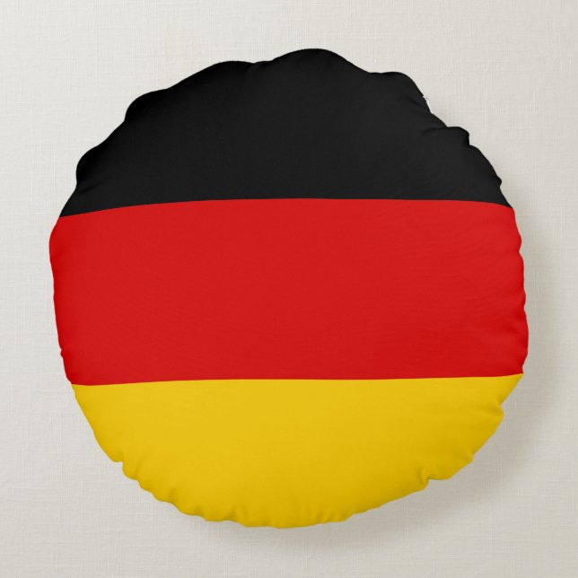 German flag round pillow (Back)