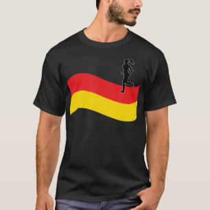 German Flag Runner Graphic Germany Running Sport T-Shirt