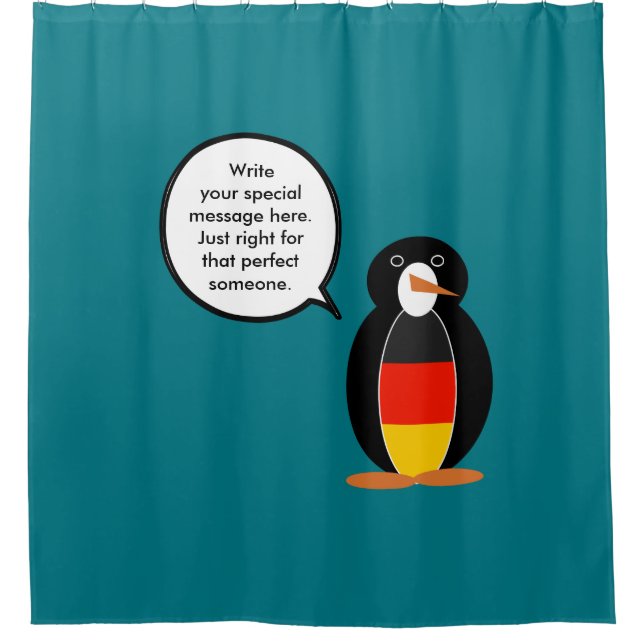 German Flag Talking Ms. Penguin Personalized (Front)