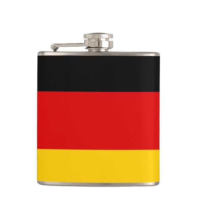 German Flag & travel Germany /sports fans Hip Flask (Front)