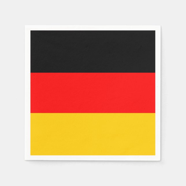 German Flag: Tricolor Oktoberfest Party Napkin (Front)