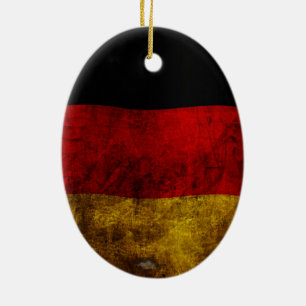 German Flag - Vintage Ceramic Ornament