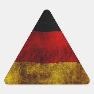 German Flag - Vintage Triangle Sticker