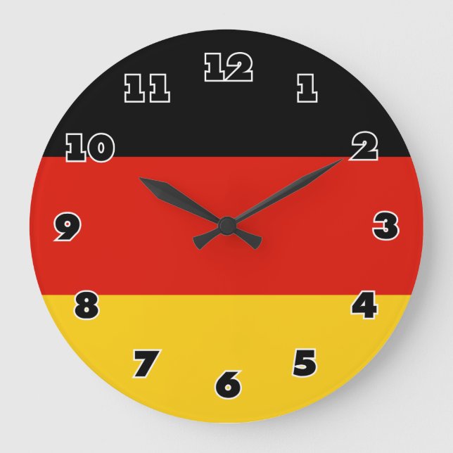 German flag wall clock - Deutschland (Front)