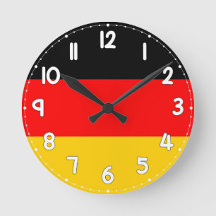 German Flag Wall Clock - Flag of Germany