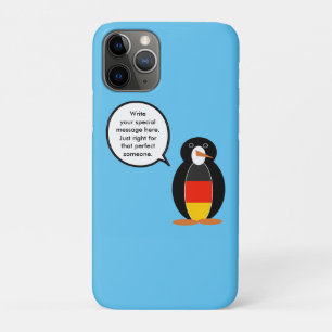 German Flag Wildlife Penguin Personalized Gift iPhone 11 Pro Case