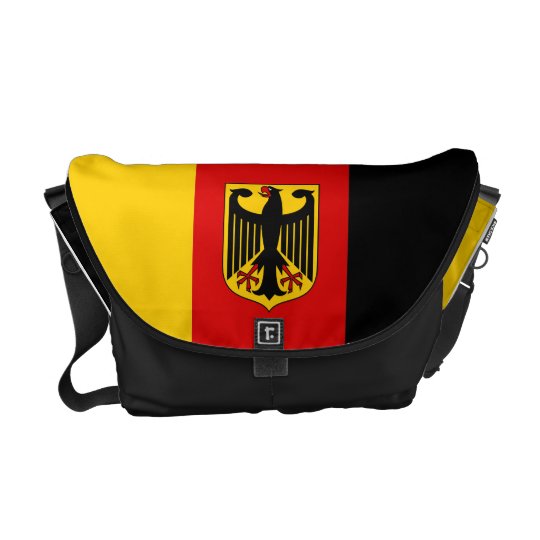 German Flag with Crest Messenger Bag