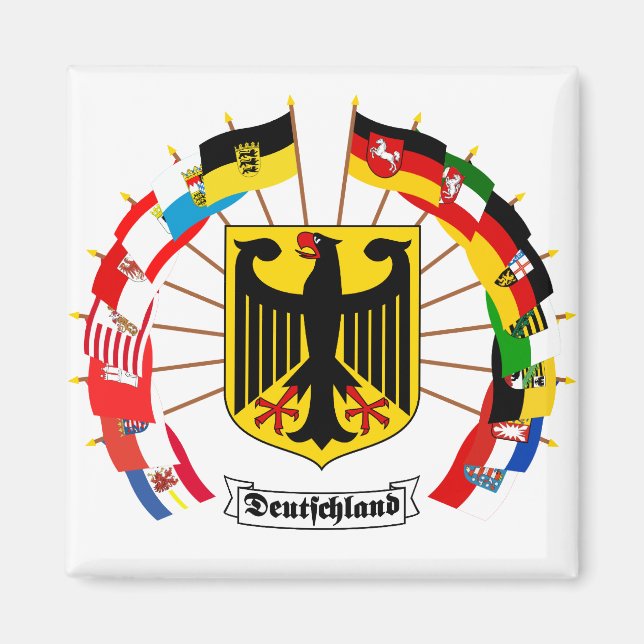 German Flags Pinwheel Magnet (Front)