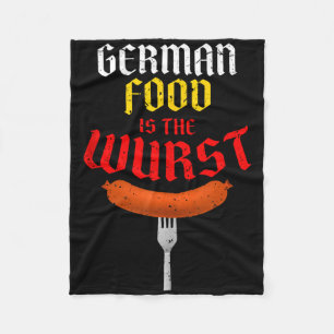 German Food Is The Wurst. Funny Easy Costume Tank  Fleece Blanket
