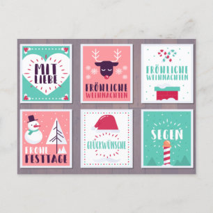 GERMAN FRÖHLICHE WEIHNACHTEN CARTE DE NOËL PACK