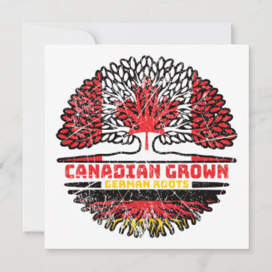 German Germany Canadian Canada Tree Roots Flag Card
