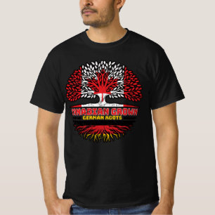 German Germany Canadian Canada Tree Roots Flag T-Shirt
