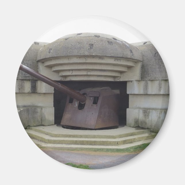 German Gun Position Overlooking Normandy Beach Magnet (Front)