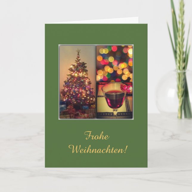 German: Happy Holidays lights Holiday Card (Front)