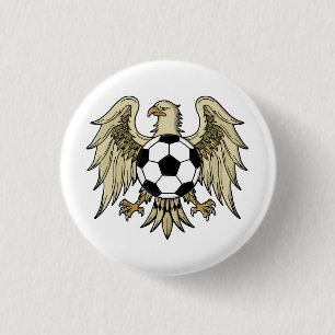 German Heritage Eagle Coat of Arms 1 Inch Round Button