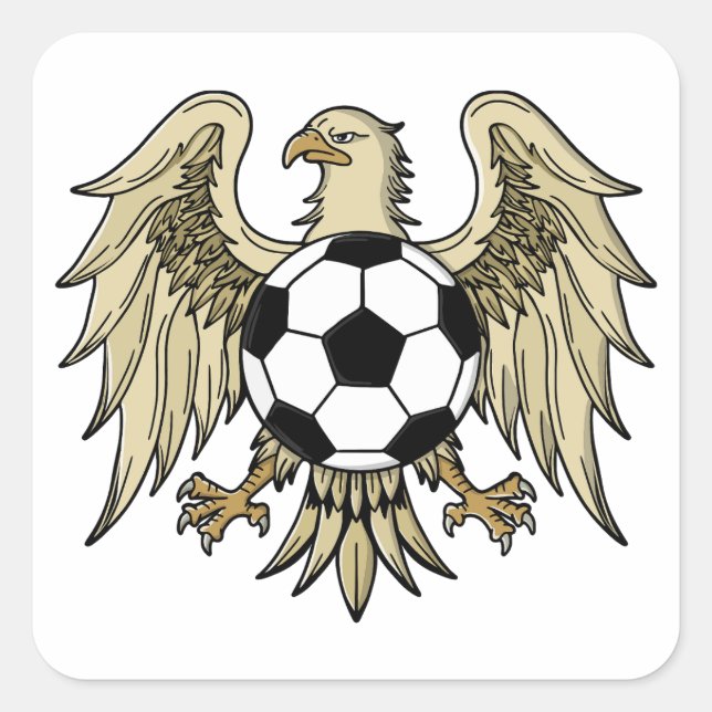 German Heritage Eagle Coat of Arms Square Sticker (Front)