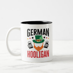 German Hooligan Germany St  Patricks Day Two-Tone Coffee Mug