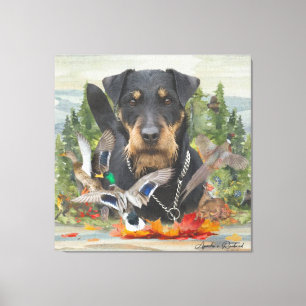 German Hunting Terrier (Jagdterrier) Canvas Print