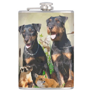 German Hunting Terrier (Jagdterrier)   Hip Flask