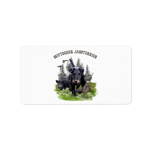 German Hunting Terrier (Jagdterrier) Label (Front)