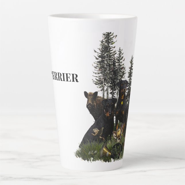 German Hunting Terrier (Jagdterrier) Latte Mug (Front)