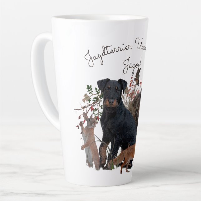 German Hunting Terrier (Jagdterrier)  Latte Mug (Left Angle)