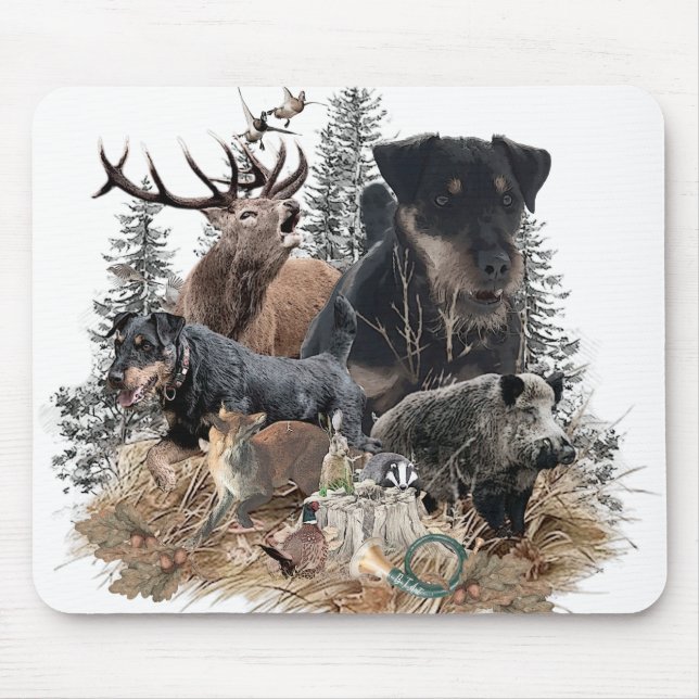 German Hunting Terrier (Jagdterrier)    Mouse Pad (Front)