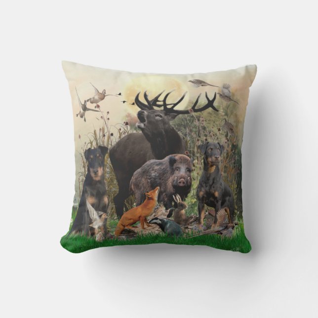 German Hunting Terrier (Jagdterrier)  Outdoor Pill Outdoor Pillow (Front)