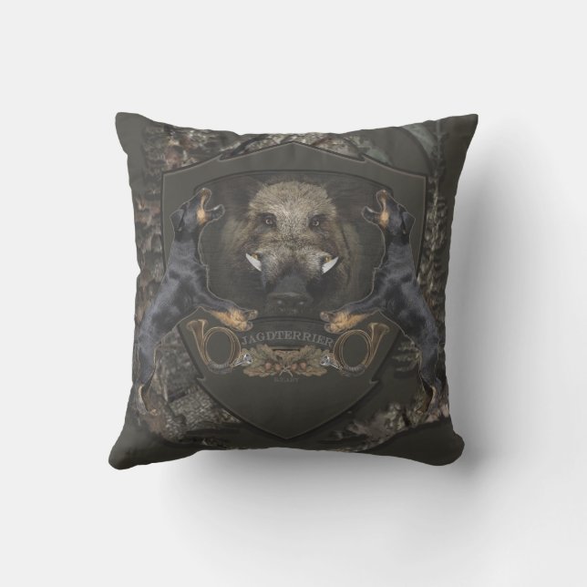 German Hunting Terrier (Jagdterrier)   Outdoor Pillow (Back)