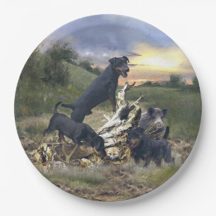 German Hunting Terrier (Jagdterrier) Paper Plate