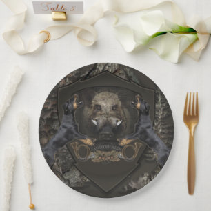 German Hunting Terrier (Jagdterrier) Paper Plate