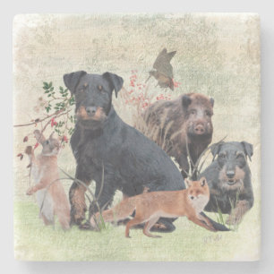 German Hunting Terrier (Jagdterrier)   Stone Coaster