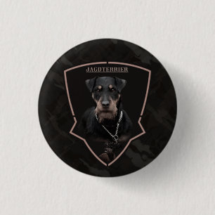 German Hunting Terrier (Jagdterrier) T-Shirt Truc 1 Inch Round Button