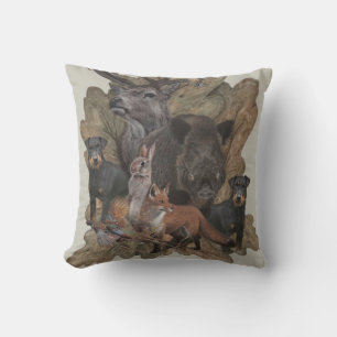 German Hunting Terrier (Jagdterrier) Tapestry Post Outdoor Pillow