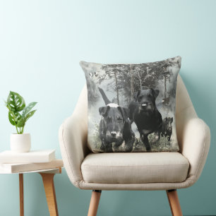German Hunting Terrier, The Jagdterrier , Art  Throw Pillow