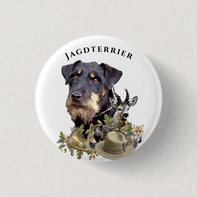 German Hunting Terriers  1 Inch Round Button (Front)