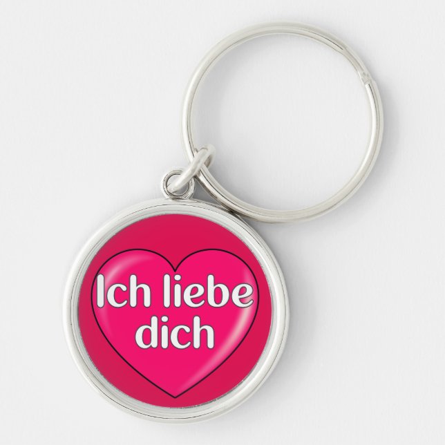 German - I love you Keychain (Front)