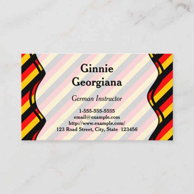 German Instructor Business Card (Front)