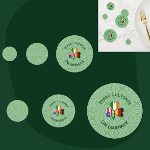 German Irish American Shamrock Personalized Party Confetti